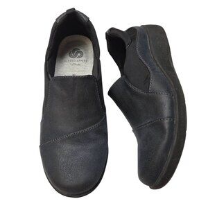 Clarks‎ Cloudsteppers Slip On Loafers Navy Blue Size 6